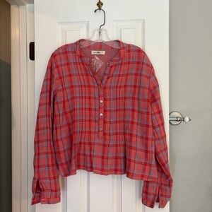 Natural Life Striped Metallic NWT Pink Top Size Small